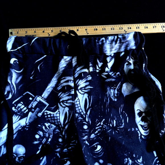 Halloween Horror Jogger Pants‎ Womens Medium All Over Print Scary Movie - Picture 9 of 13
